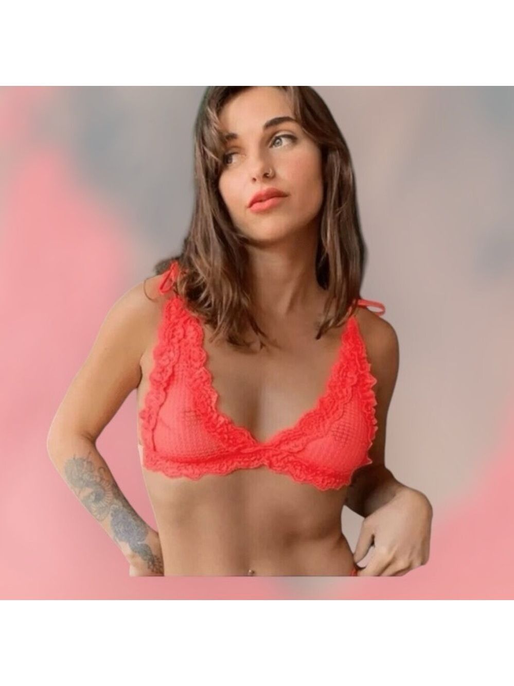 Free People X HAH Flip HAHround Bra Fried Salmon